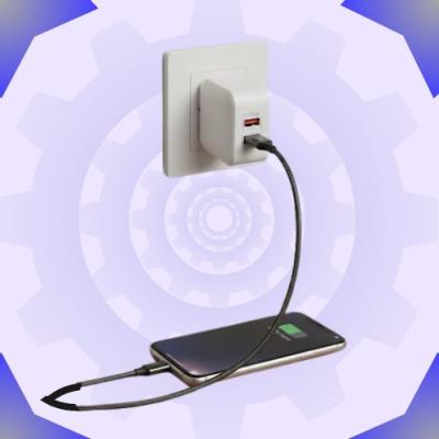 شاحن جداري سريع من رينكس منفذين USB