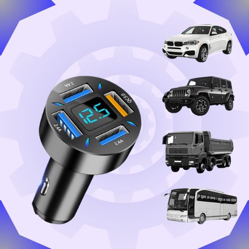 شاحن السيارة الذكي mx72 بقوة 65 واط 